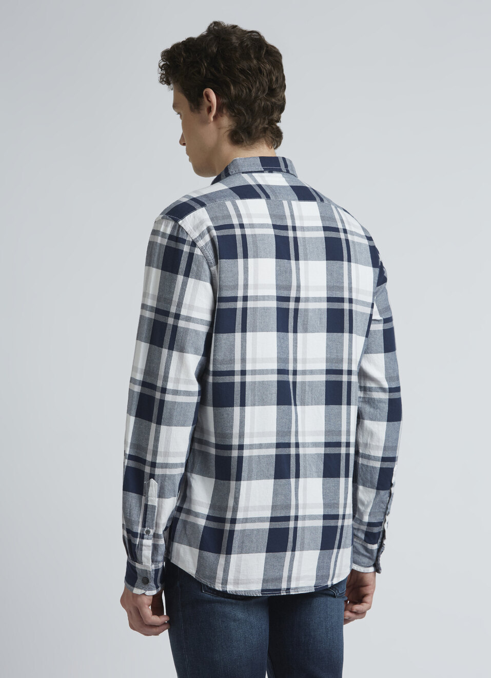 Navy Checks Full Sleeve Shirt, , large image number 2