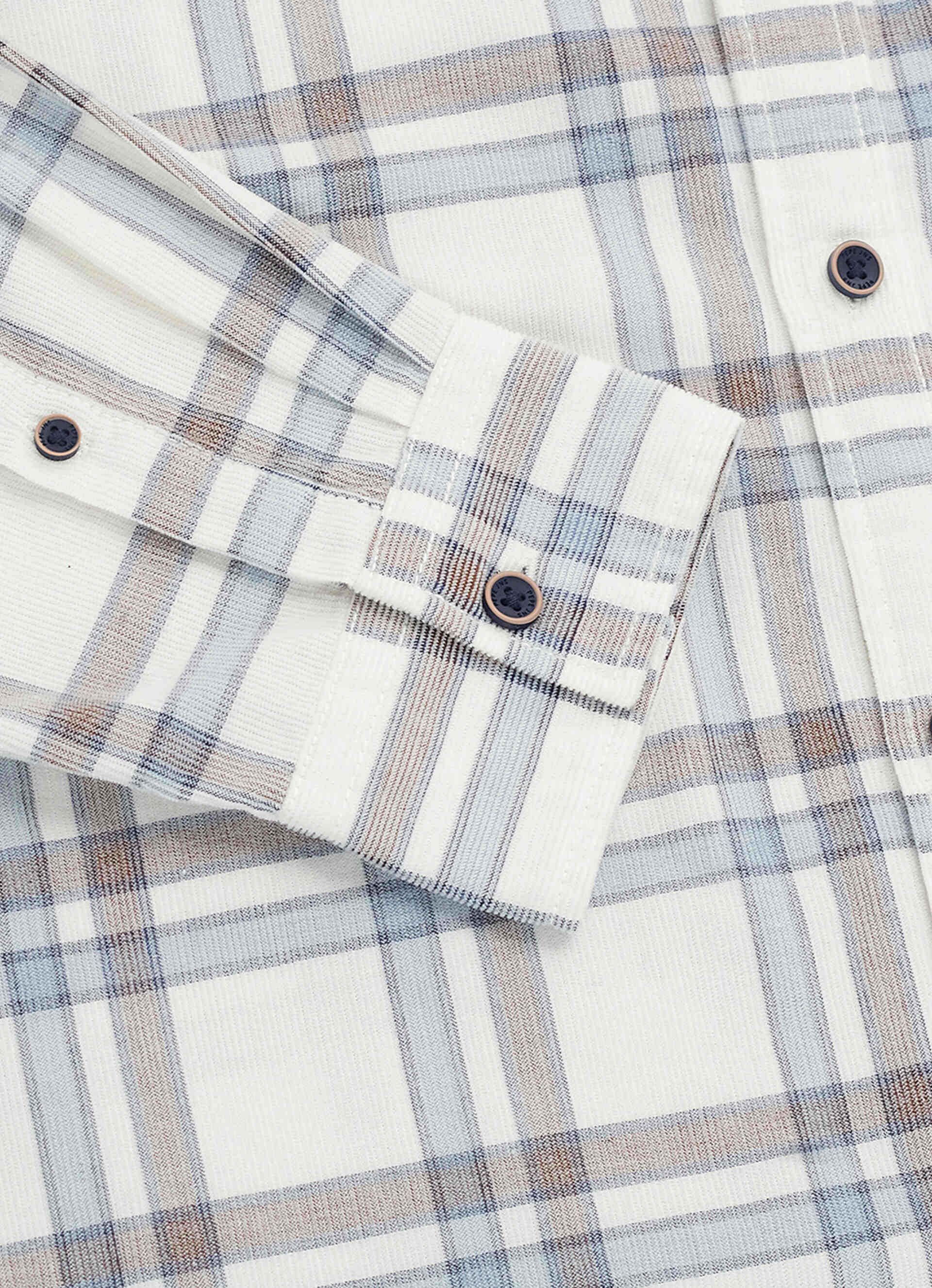 Men Blue Checked Regular Fit Corduroy Shirt, , large image number 8