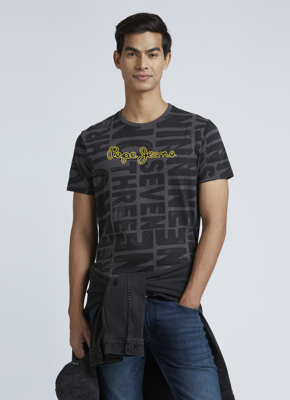 Grey Crew Neck Short Sleeve T-shirt, , large image number 0