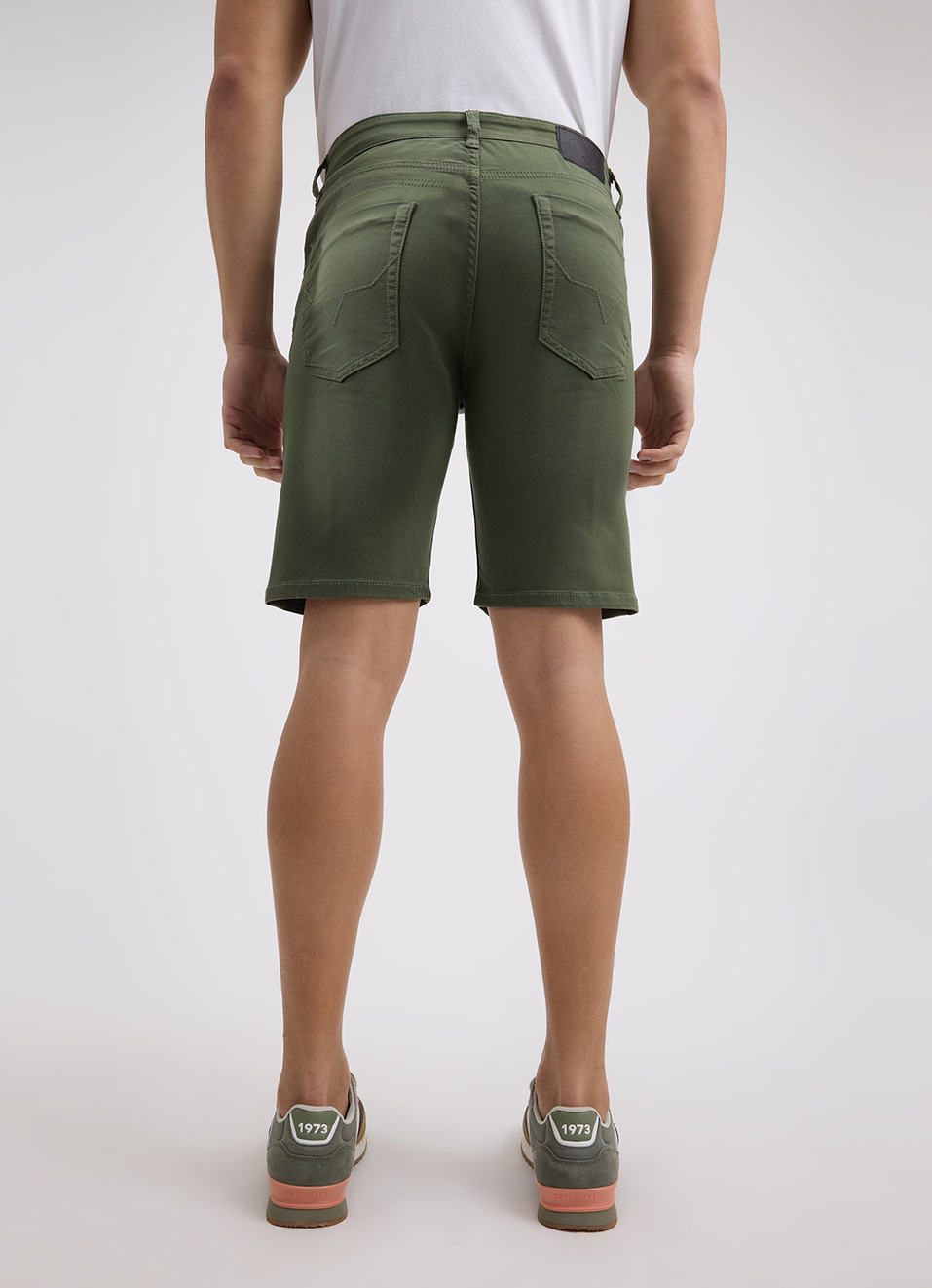 Men Green Mid Rise Regular Shorts, , large image number 3