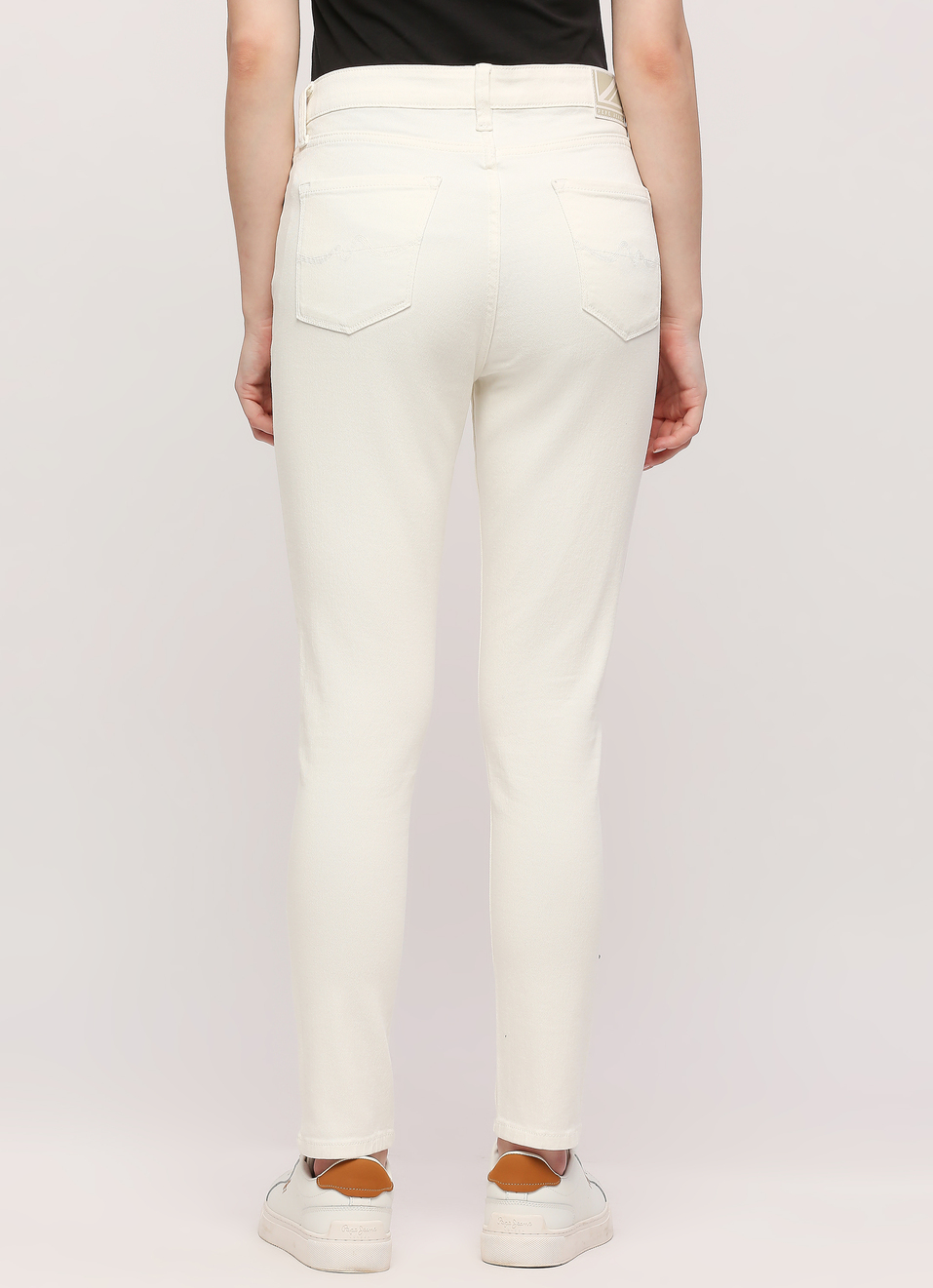 Dion White High Rise Skinny Fit Jeans, , large image number 2