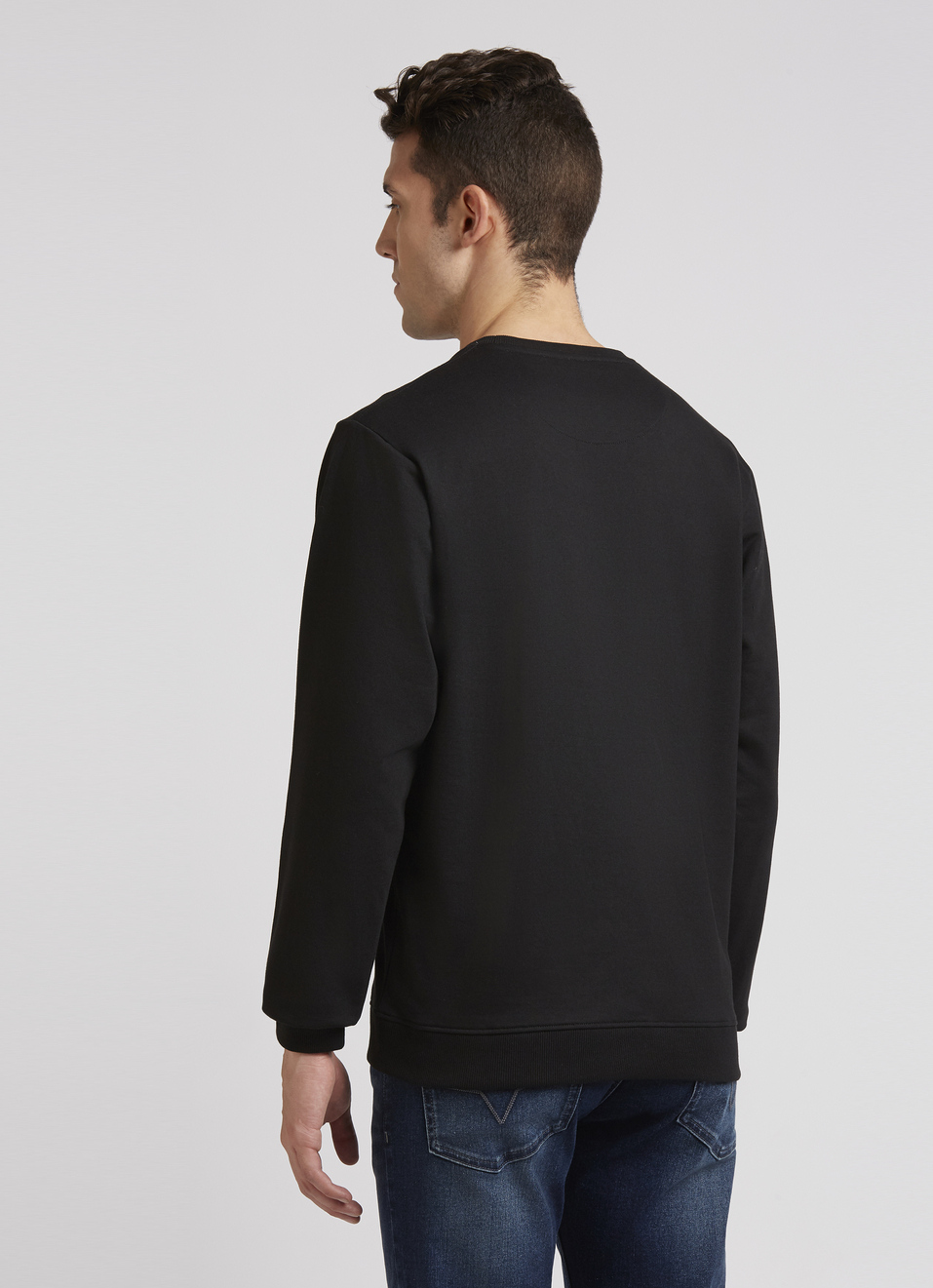 Black Graphic Print Full Sleeve Sweatshirt, , large image number 2