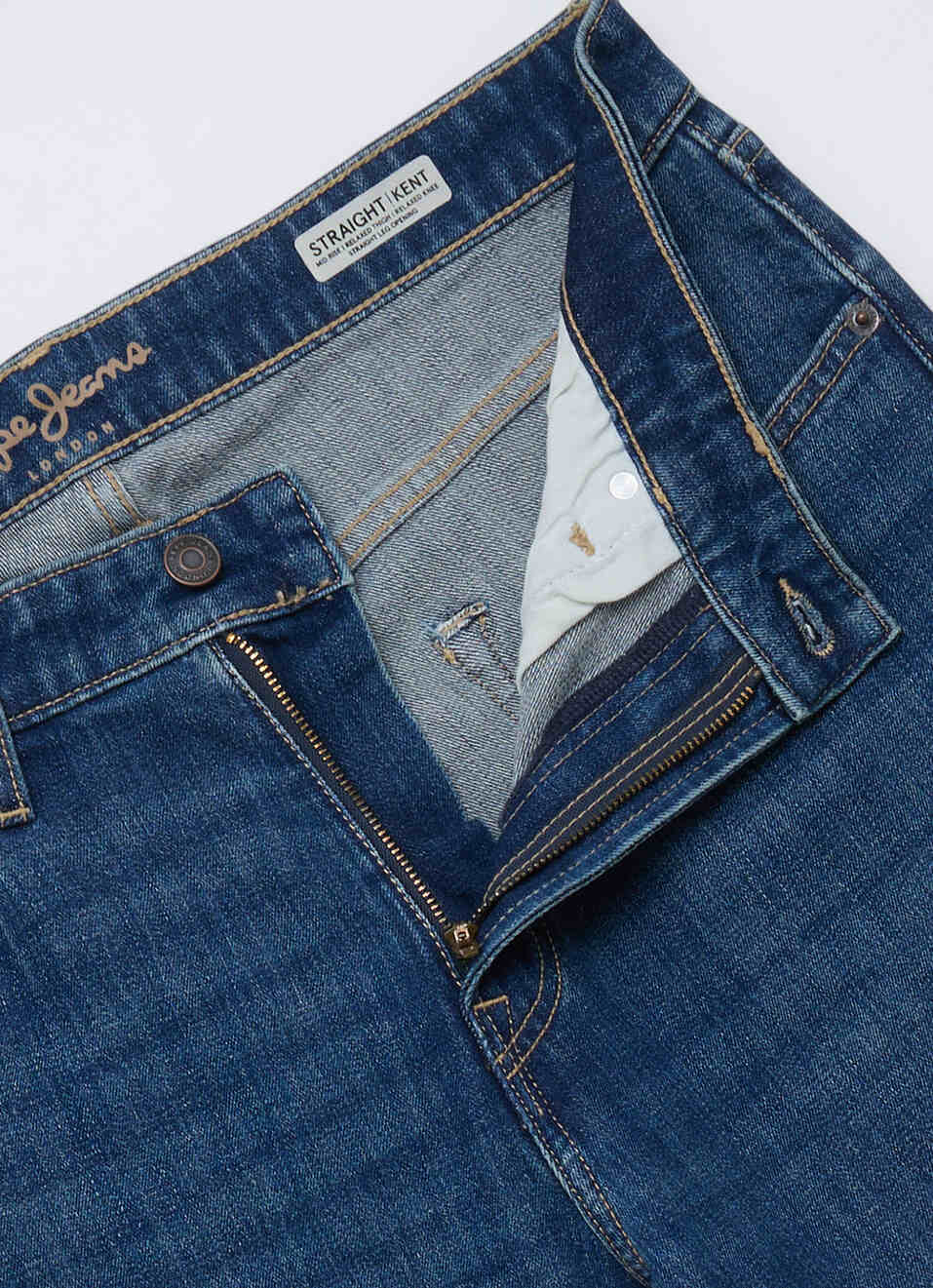 Men Blue Relaxed Straight Fit Mid Rise Jeans, , large image number 6