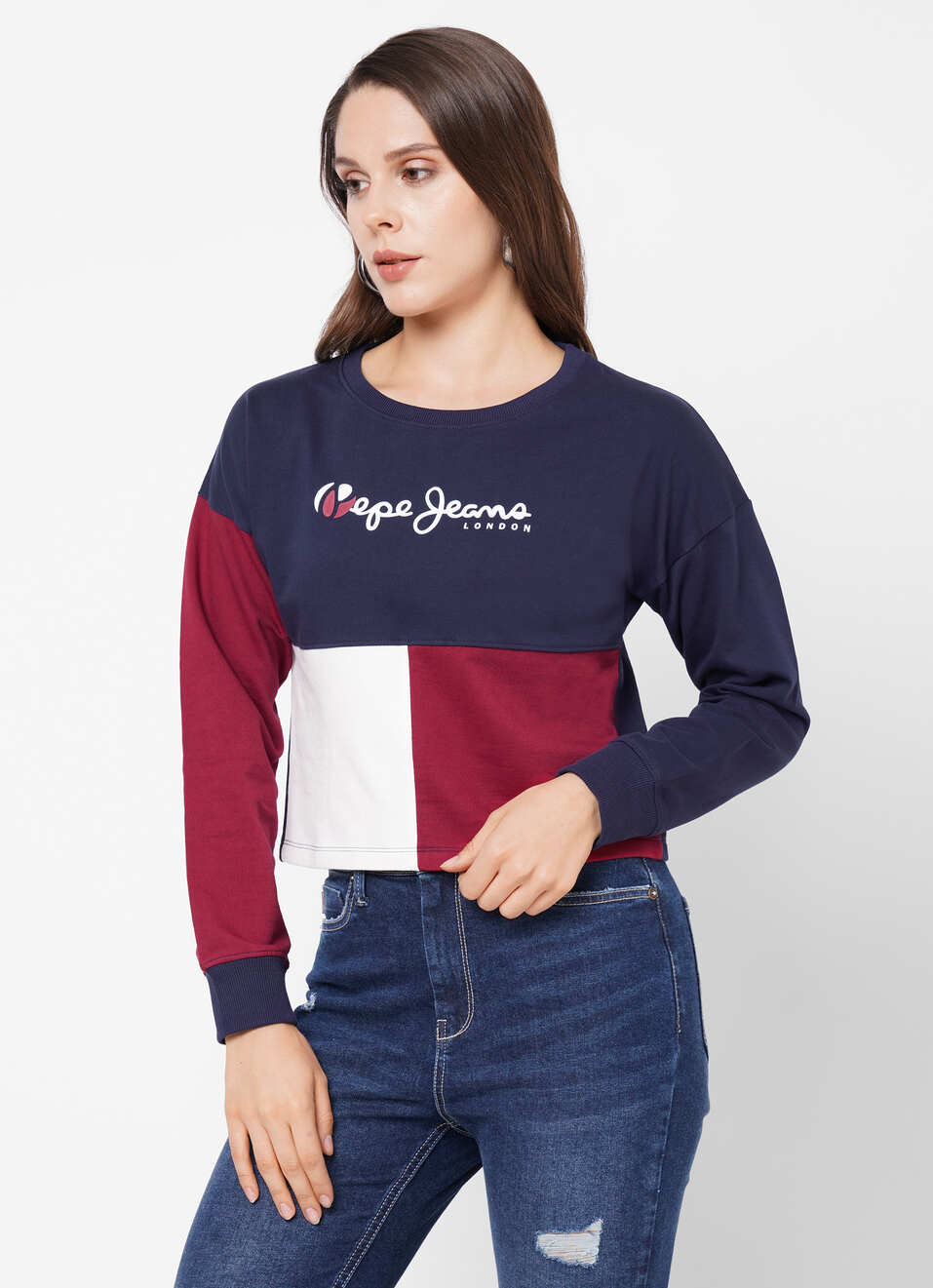 Flora Colour Block Sweatshirt, , large image number 3