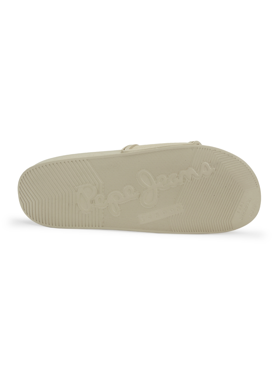 Men Beige Slides With Arch Fit Footbed & Bold 3d Branding, , large image number 6