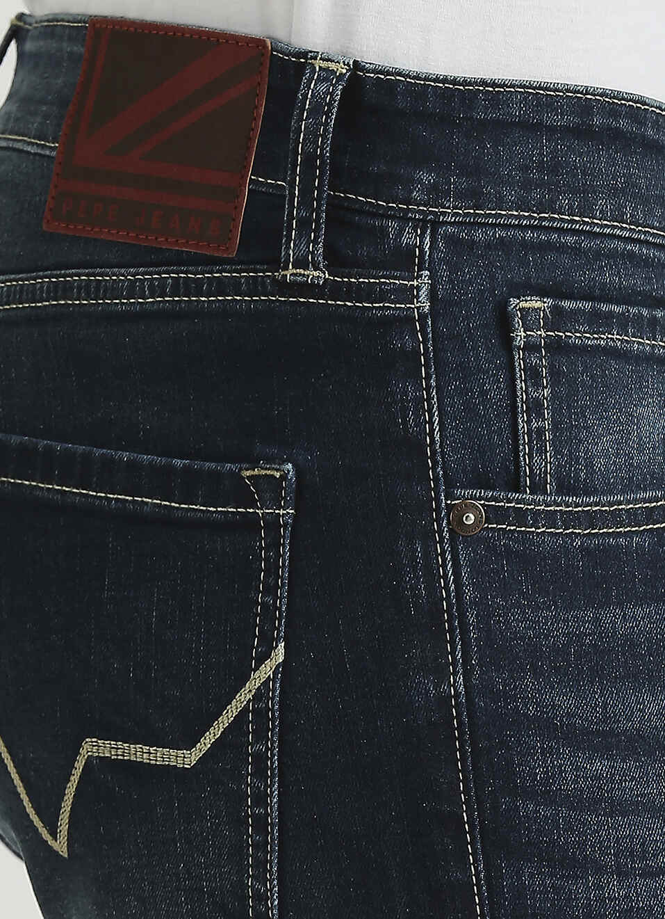 Vapour Dark Blue Mid Rise Slim Fit Jeans, , large image number 4