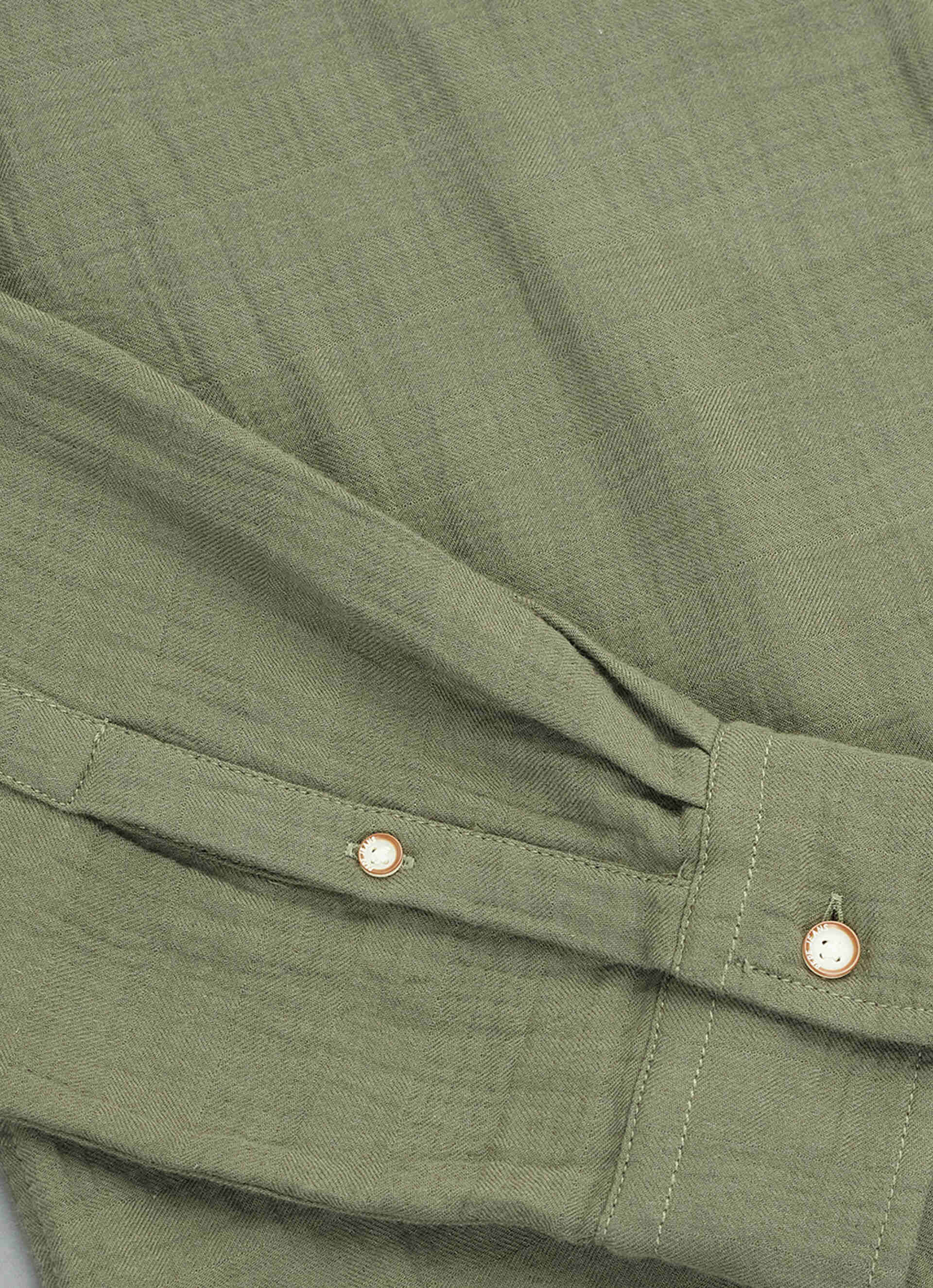 Men Olive Solid Regular Fit Kurta Placket Shirt, , large image number 8