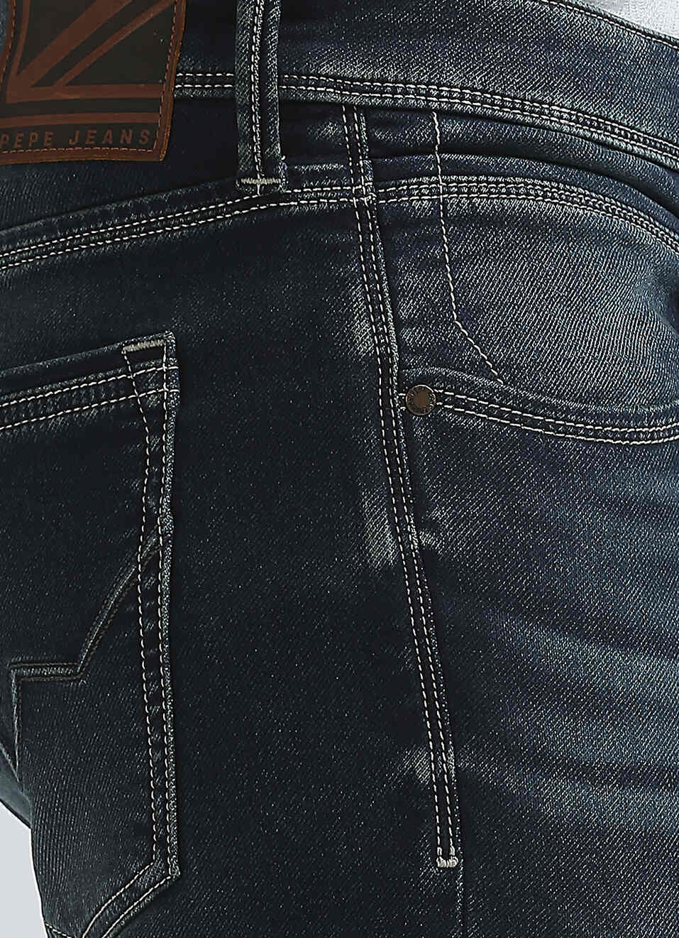 Chinox Blue Mid Rise Tapered Gymindigo Jeans, , large image number 4