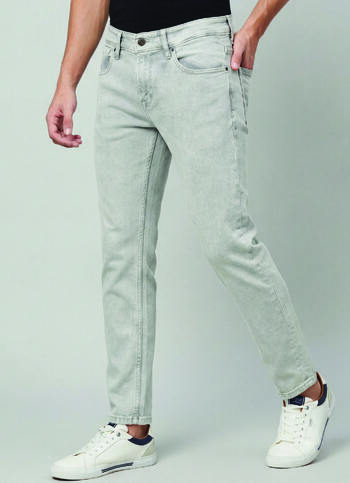 Men Grey Mid Rise Skinny Fit All Clima Jeans