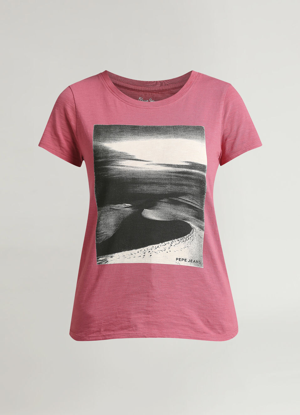 English Rose Pigment Graphic Print Short Sleeve T-shirt, , large image number 6