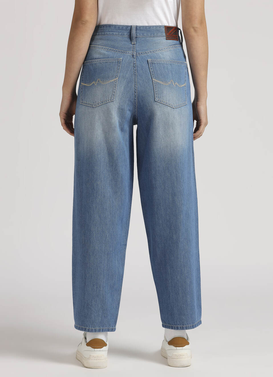 Blue High Waist Balloon Jeans, , large image number 2