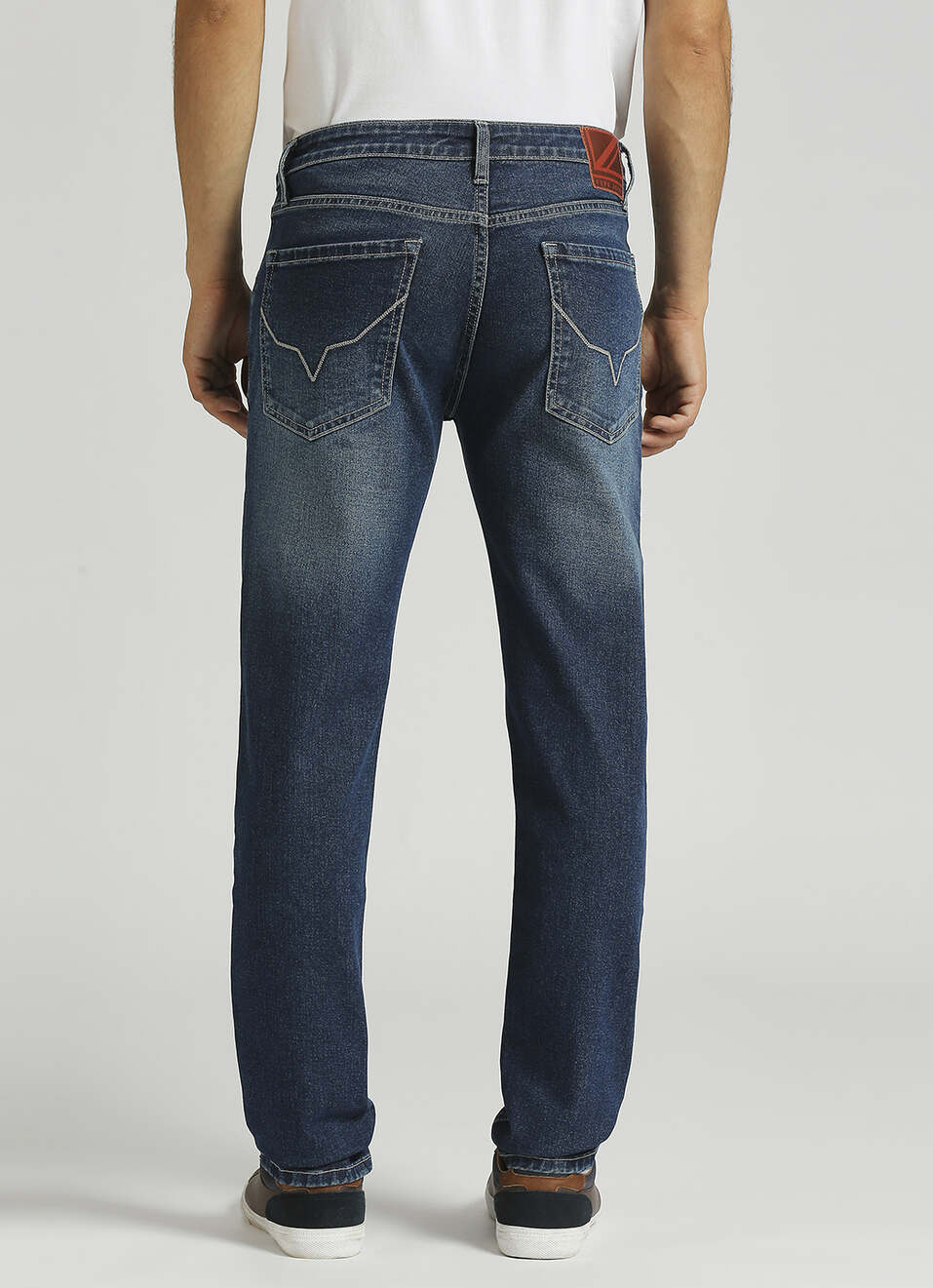 Vapour Dark Blue Low Rise Tapered Jeans, , large image number 3