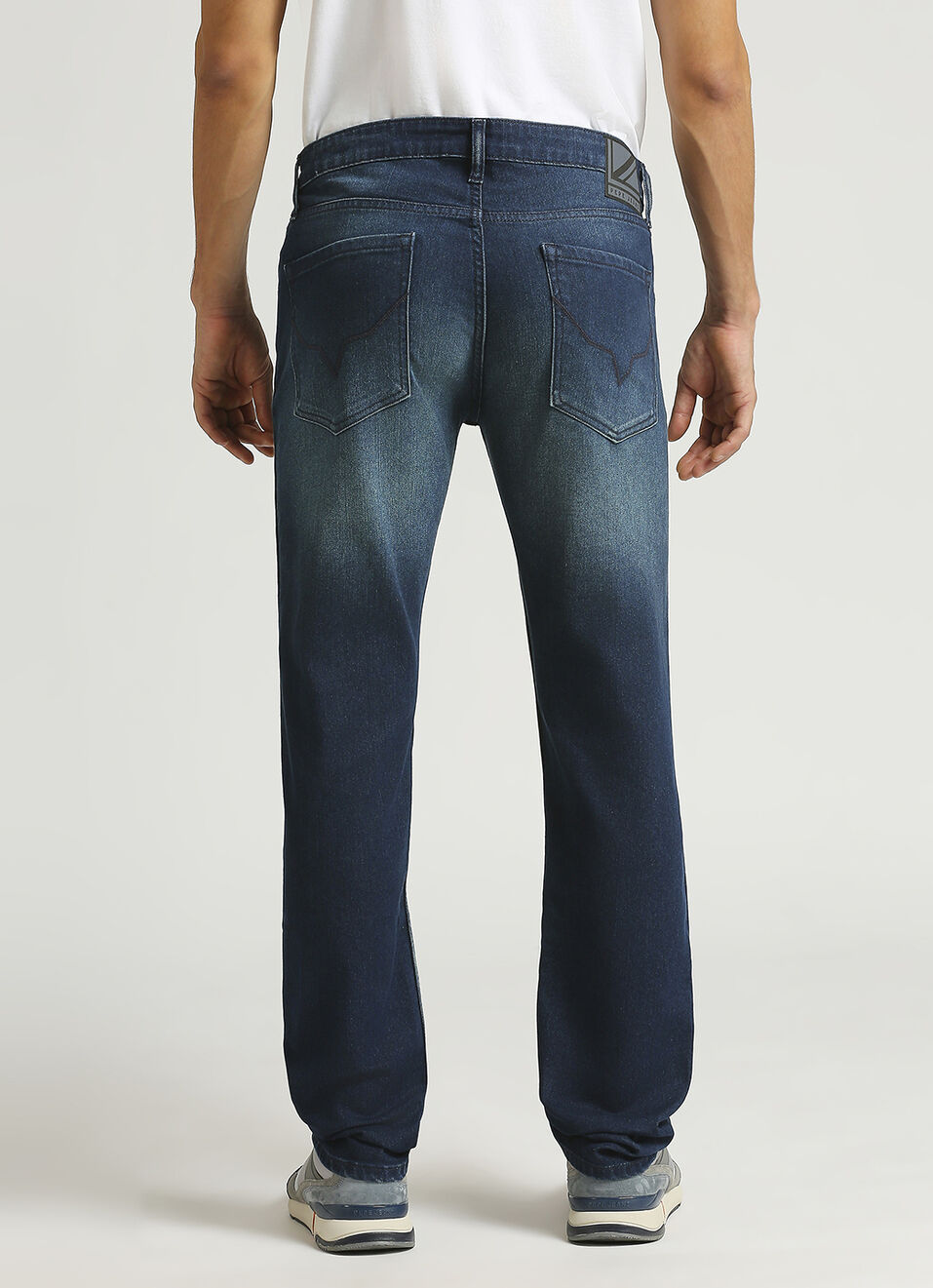 Vapour Dark Blue Mid Rise Slim Fit Jeans, , large image number 3