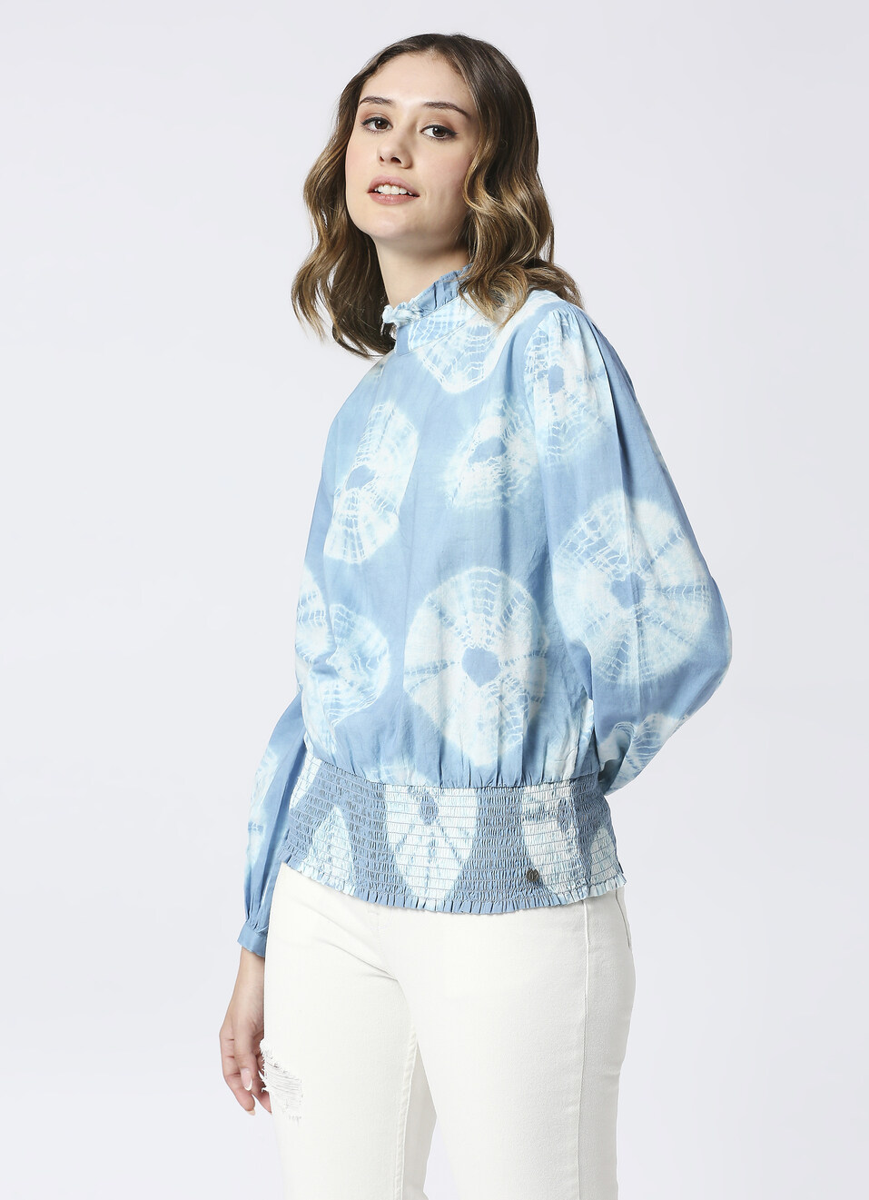 Tie & Dye Woven Top, , large image number 3