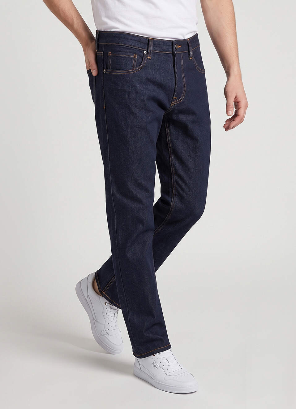 Men Raw Stretchable Bootcut Jeans, , large image number 0