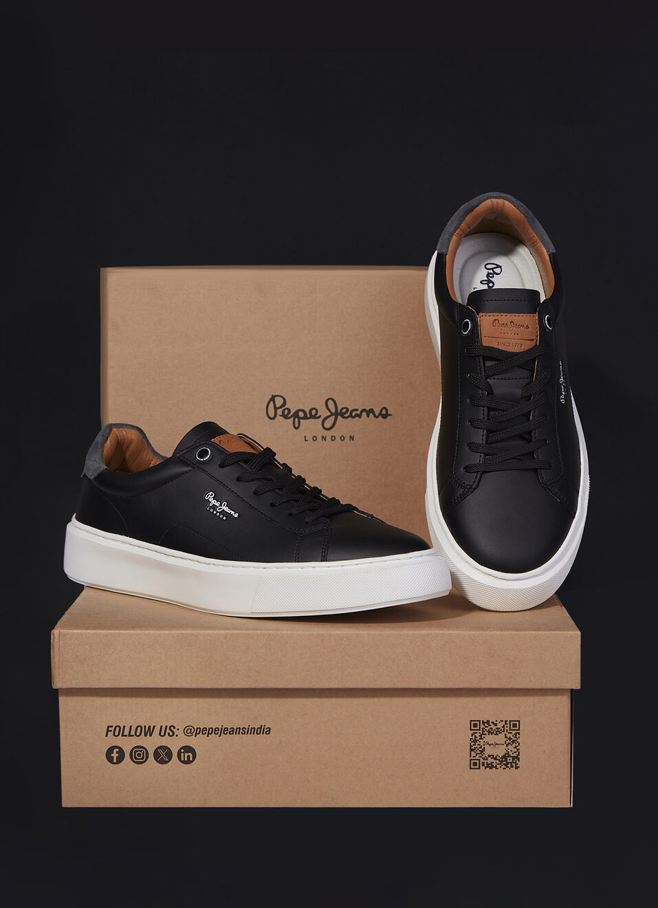 Yogi Original Black Cup Sole Sneakers, , large image number 0