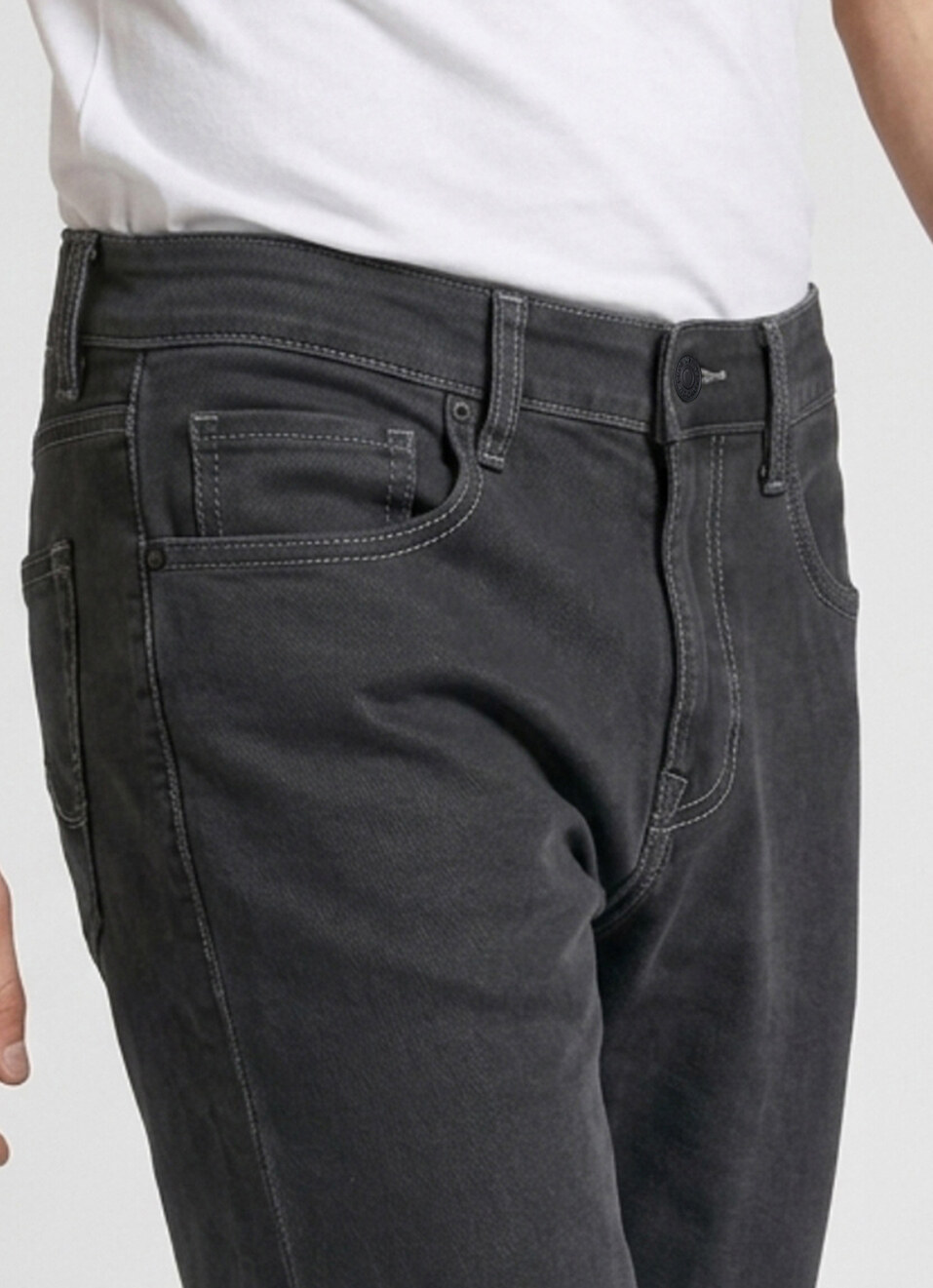 Men Grey Stretchable Jeans, , large image number 4