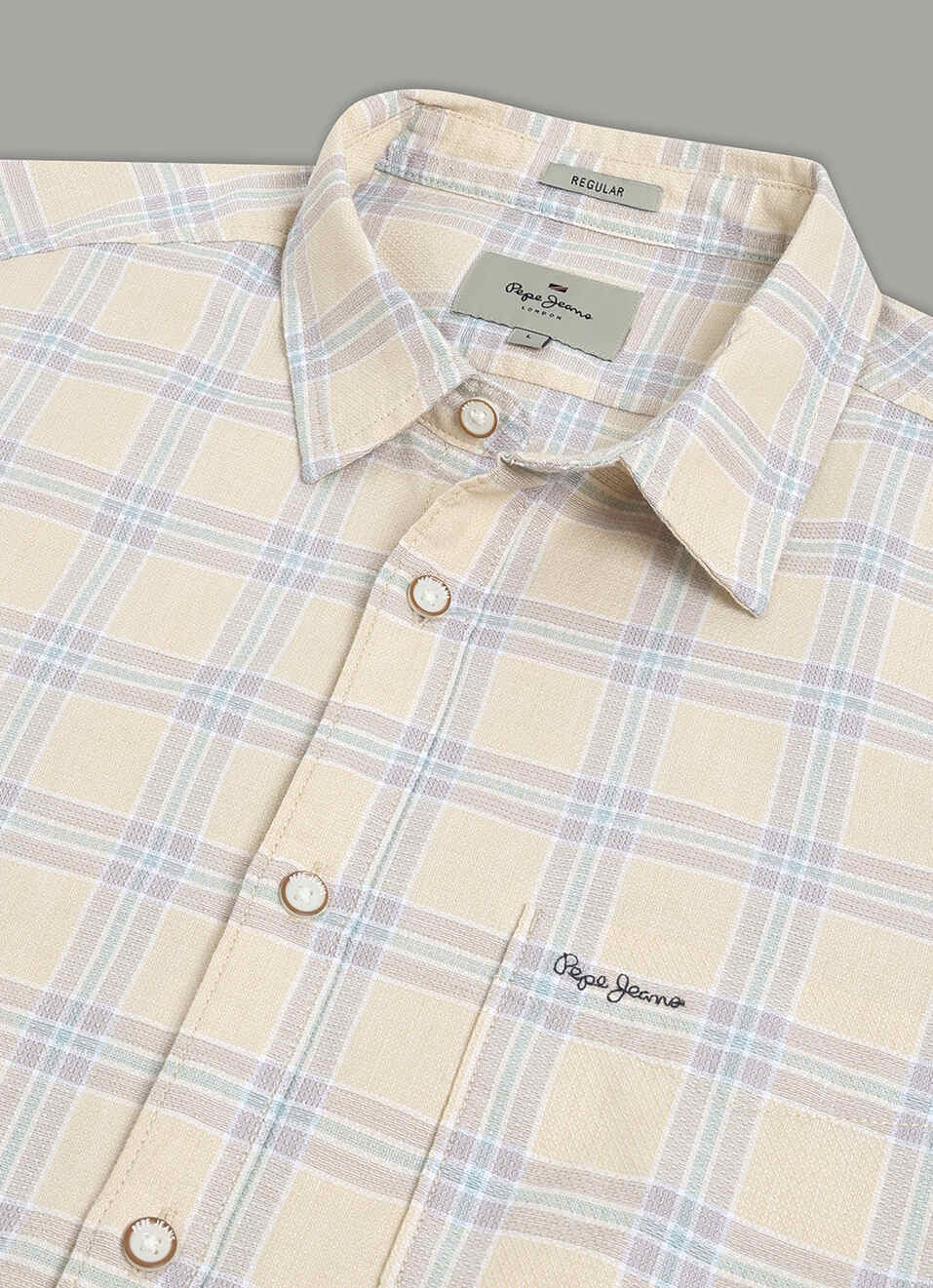 Men Yellow Checks Full Sleeves Shirt, , large image number 3
