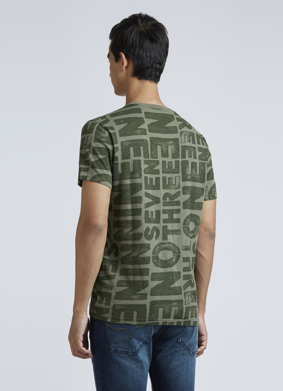 Green Crew Neck Short Sleeve T-shirt, , large image number 2