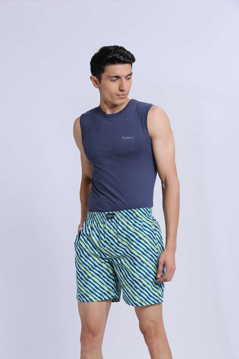 Blue Printed Boxers, , large image number 0