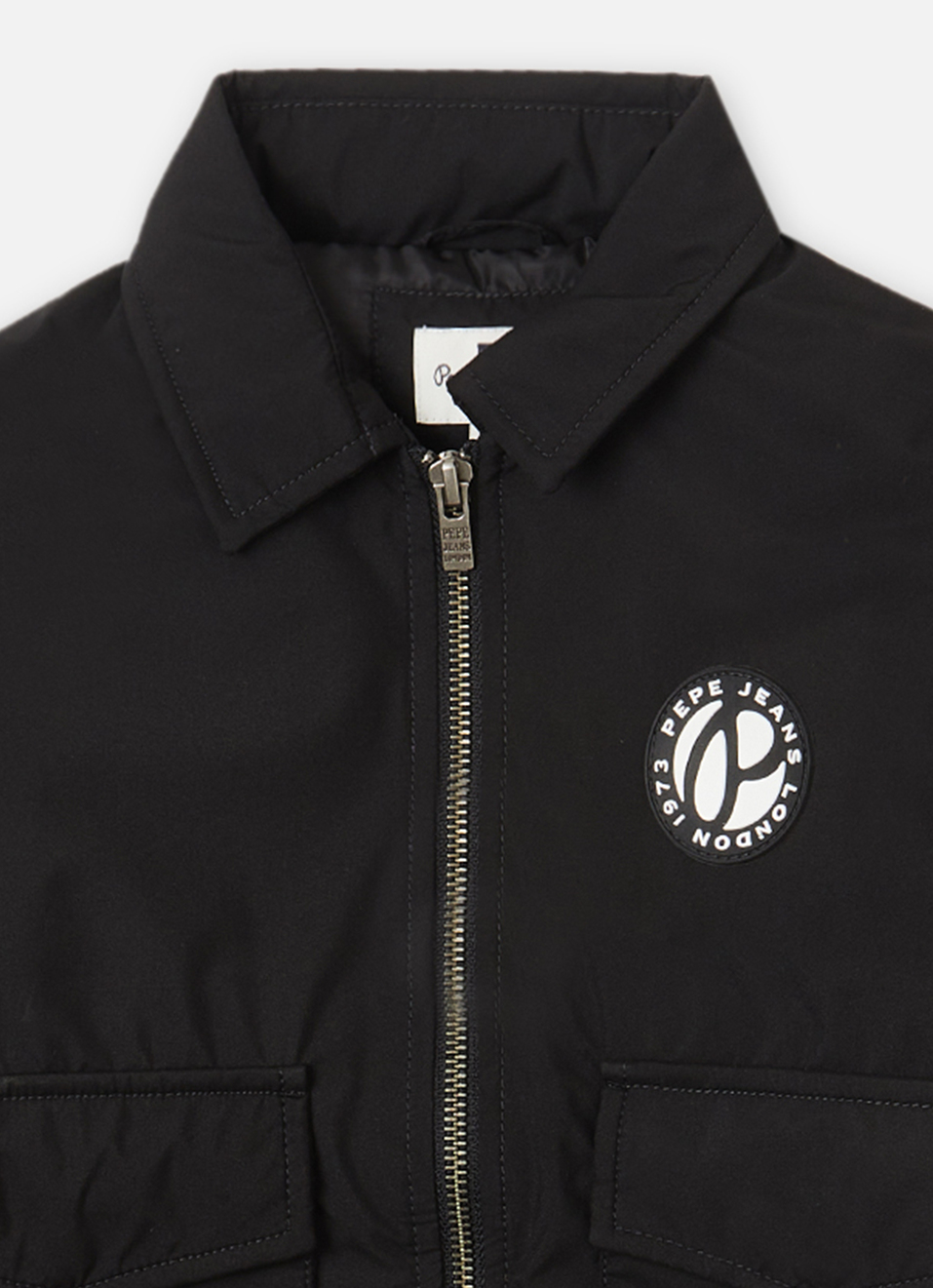 Boys Black Ribbed Full Sleeve Jacket, , large image number 2