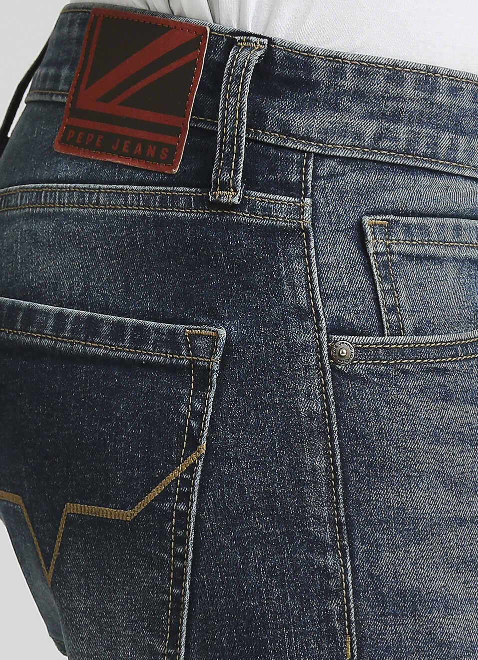 Vapour Dark Blue Mid Rise Slim Fit Jeans, , large image number 4