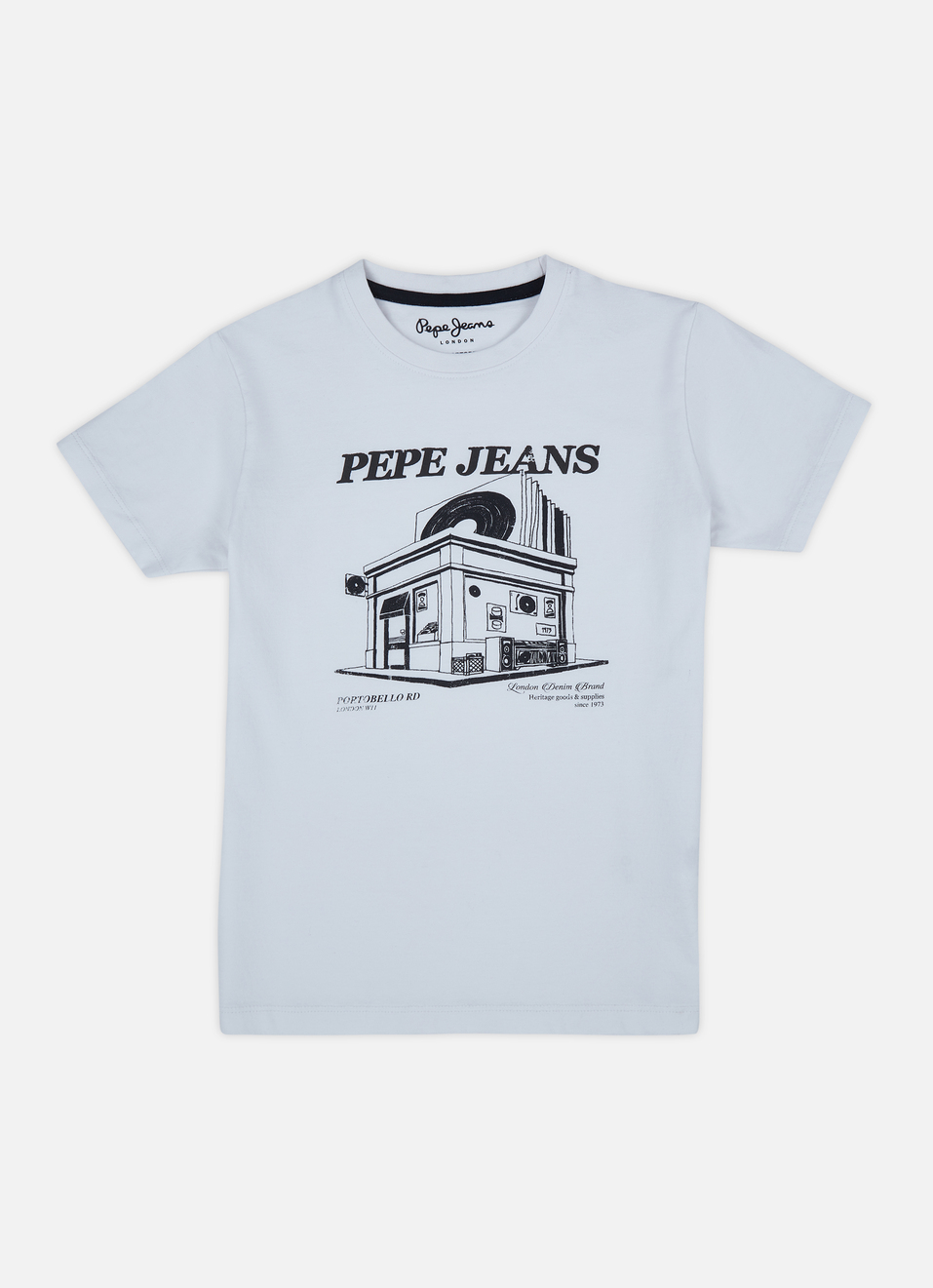 Boys White Graphic Print Short Sleeve T-shirt, , large image number 0
