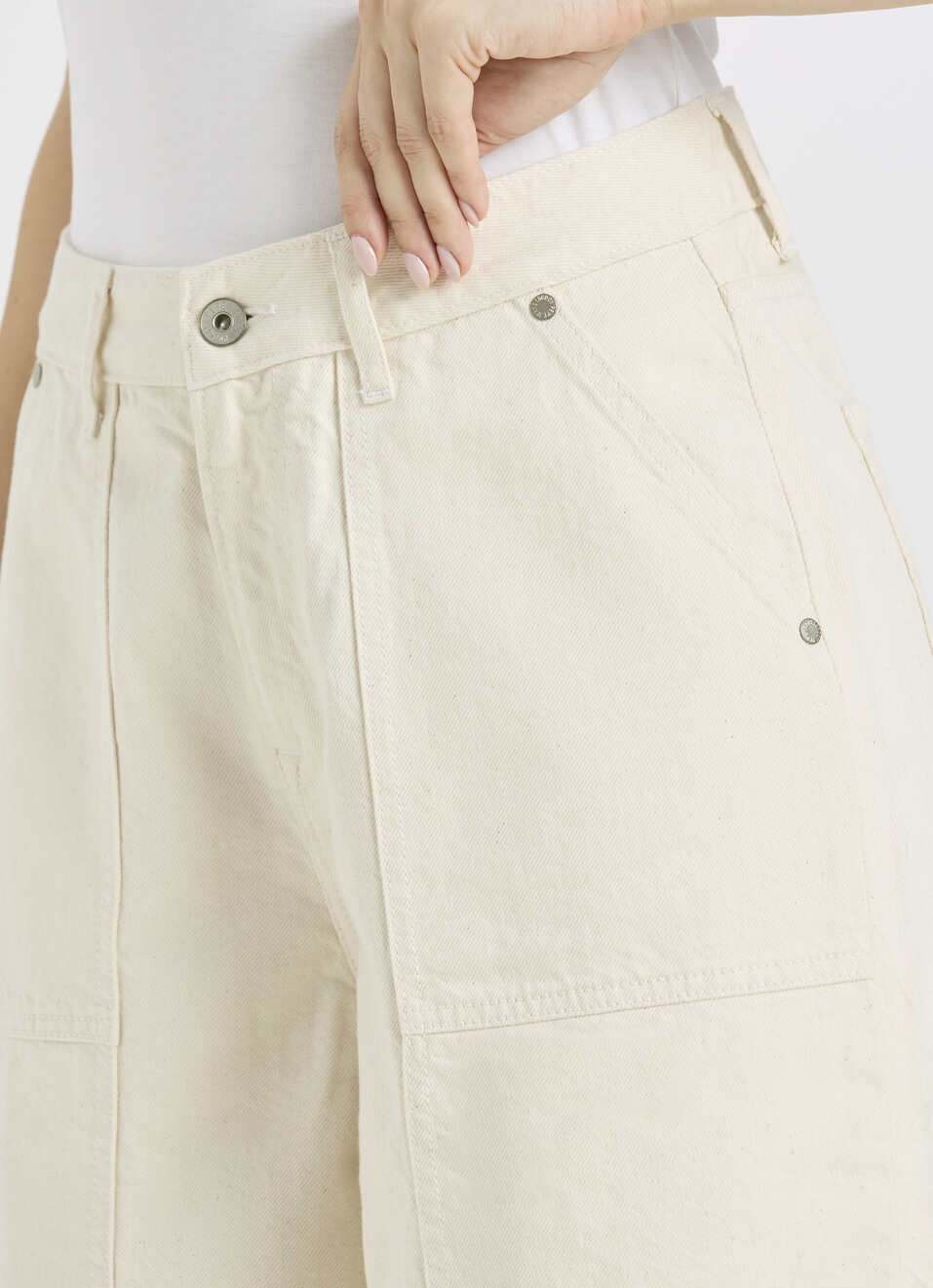 Women Straight Fit High Rise Cargo Jeans, , large image number 4