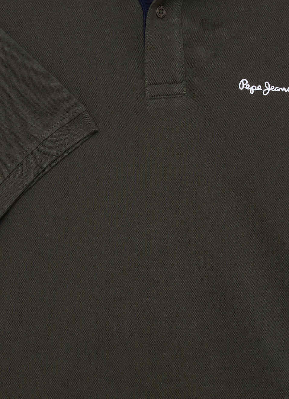 Men Green Solid Polo Collar T-shirt, , large image number 7