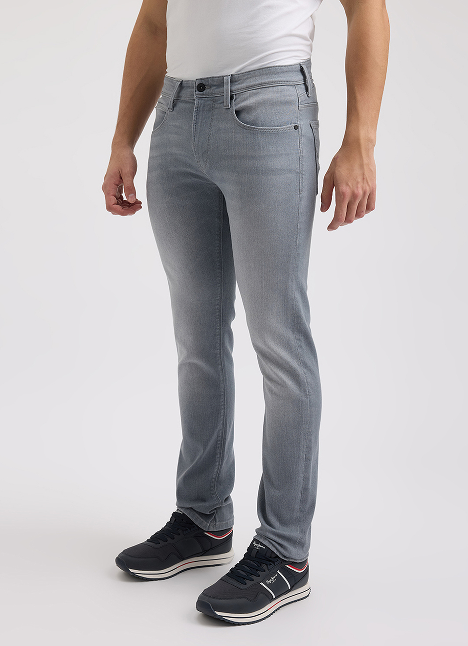 Men Grey Mid Rise Slim Powerflex Extra Stretchable Jeans, , large image number 5
