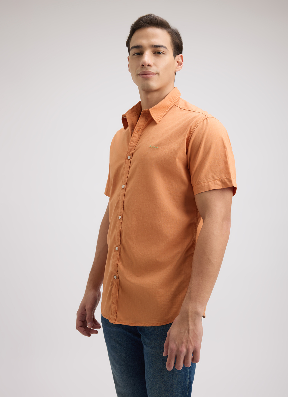Men Orange Short Sleeve Shirt, , large image number 3