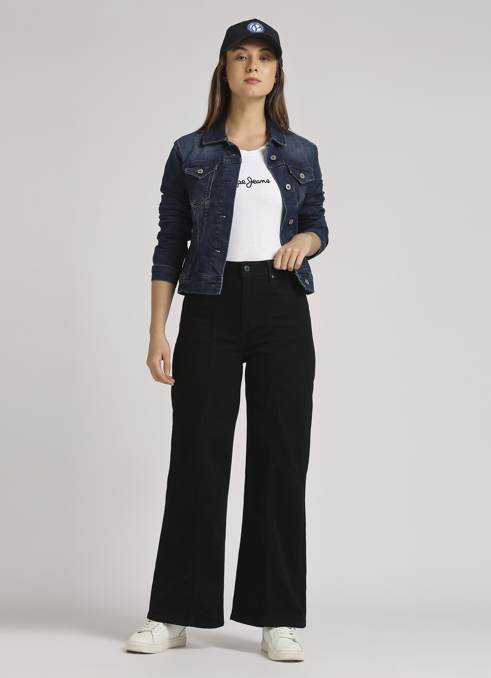 Hailey Black High Waist Loose Wide Leg Jeans, , large image number 0