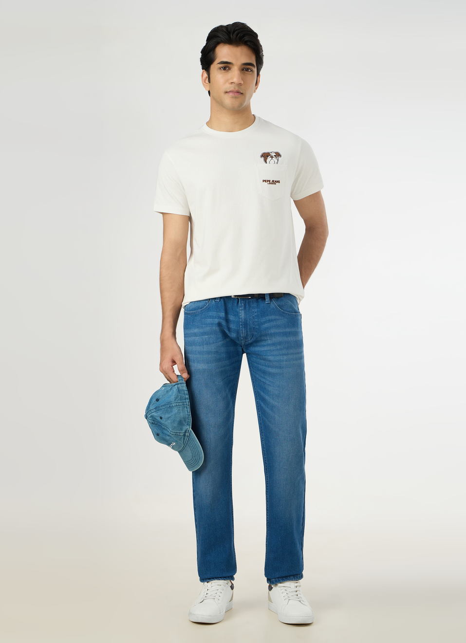 Men Off White Slim Back Print T-shirt, , large image number 5
