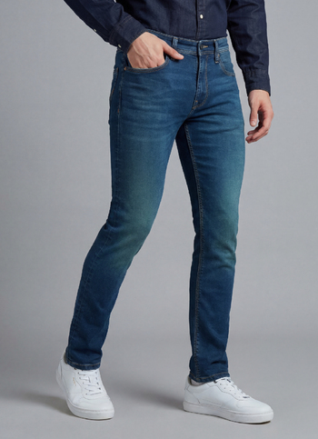 Danial Blue Low Rise Tapered Jeans