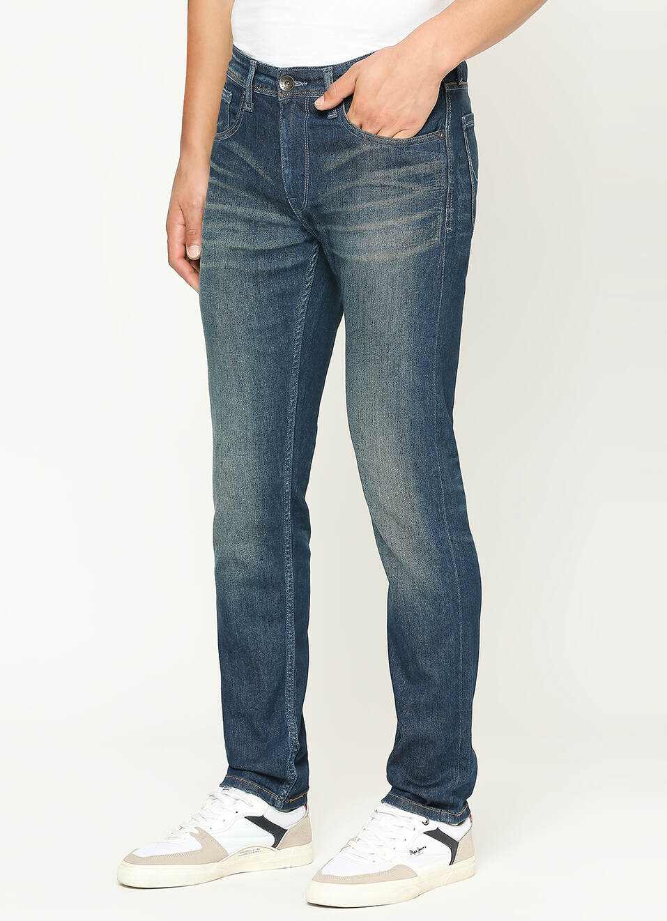 Tapered Vapour Fit Low Waist Jeans, , large image number 5