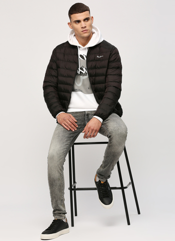 White Graphic Printed Hooded Sweatshirt