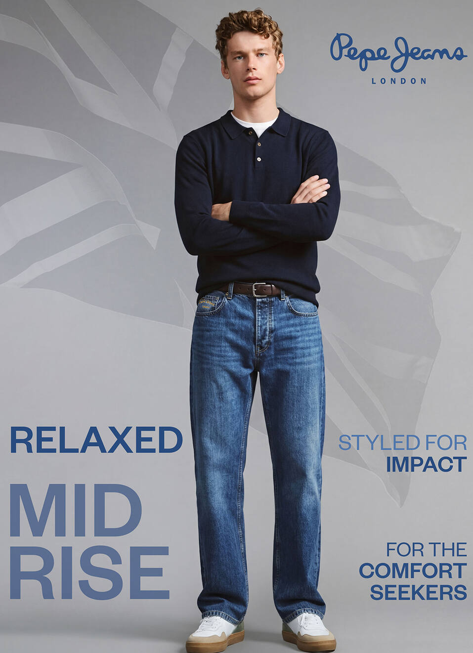 Men Blue Relaxed Barrel Fit Mid Rise Jeans , , large image number 7