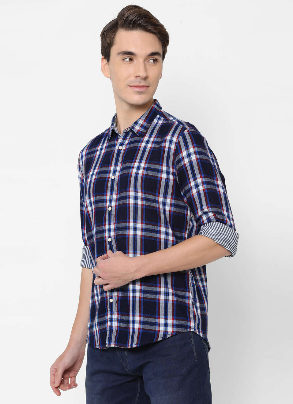 Preston Reversible Check And Stripe Shirt, , large image number 2