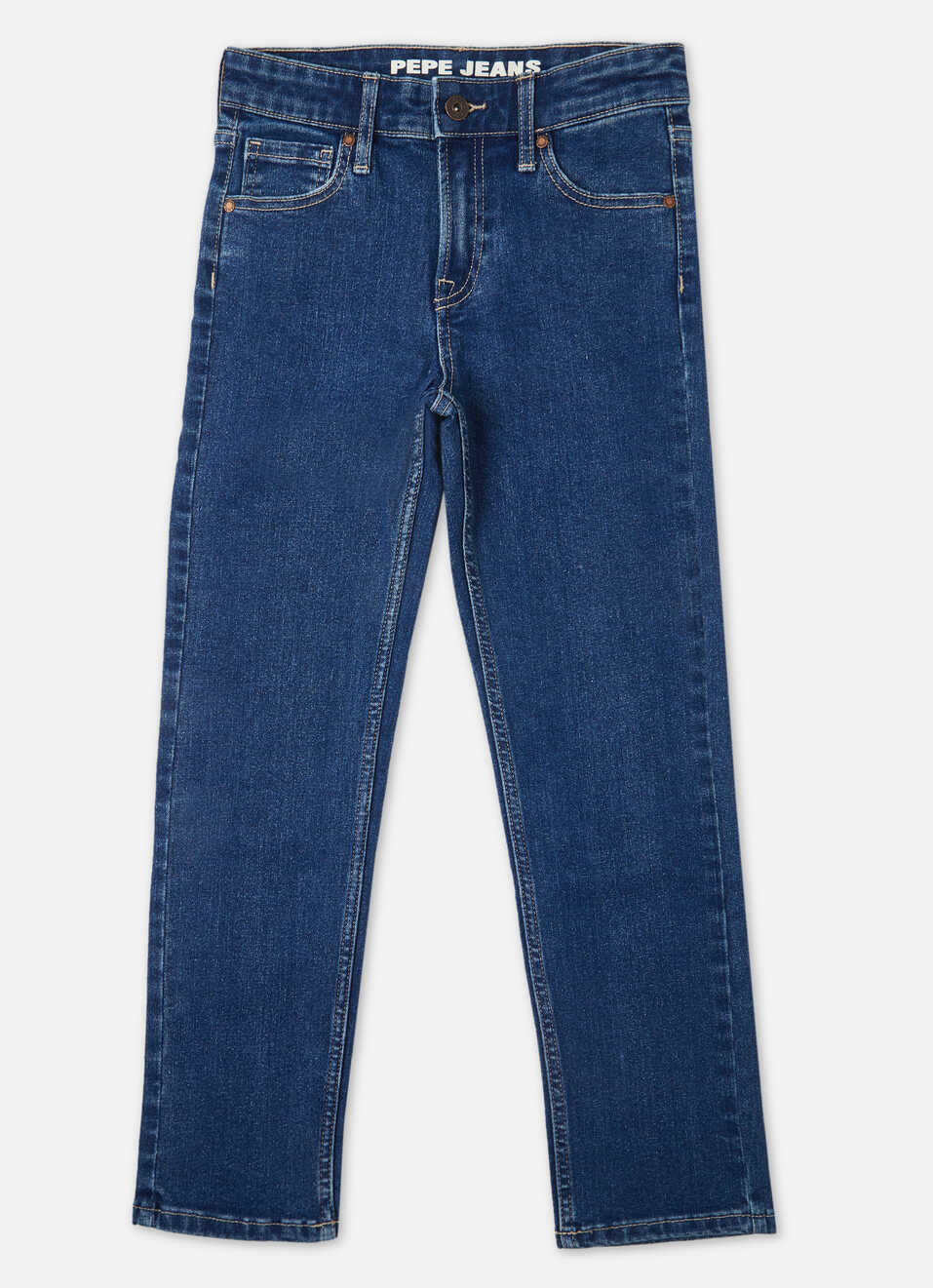 Boys Skater Blue Mid Rise Wide Leg Jeans, , large image number 0