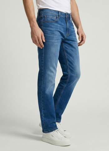 Men Blue Relaxed Straight Fit Mid Rise Stretchable Jeans