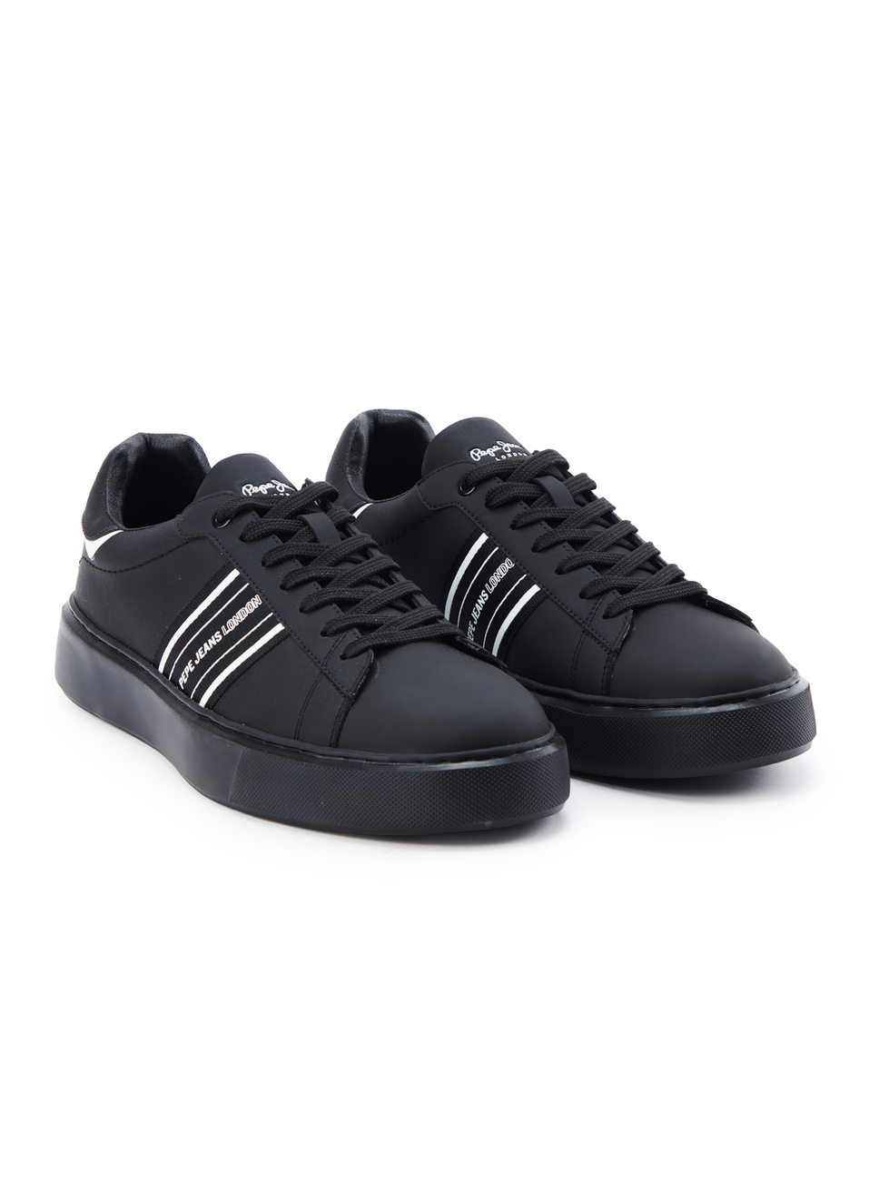 Black Lightweight Cupsole Sneakers, , large image number 2