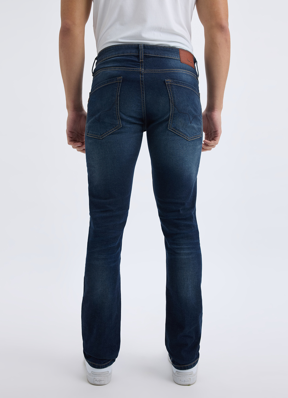Men Blue Slim Fit Mid Rise Jeans , , large image number 3