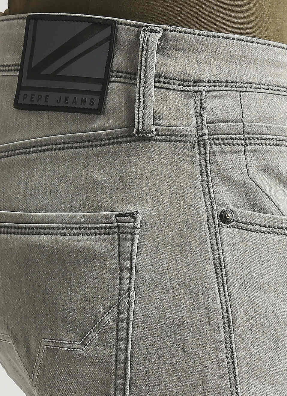 Chinox Grey Mid Rise Skinny Fit Gymindigo Jeans, , large image number 4