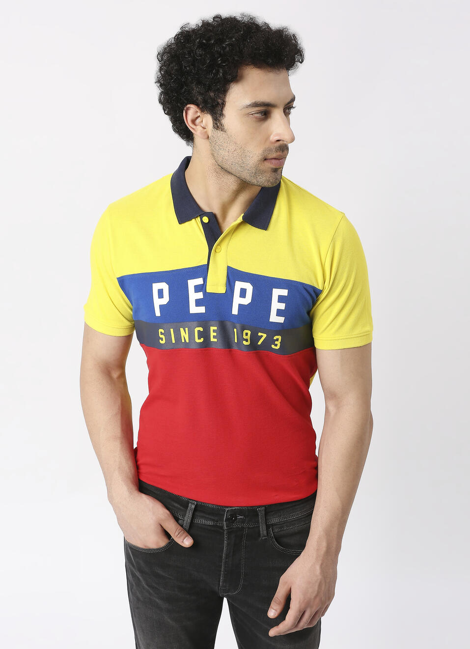Color Block Yellow T shirt, , large image number 0