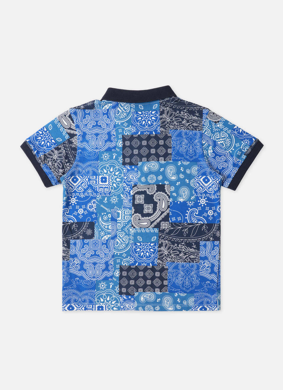 All Over Bandana Print Navy Polo, , large image number 1