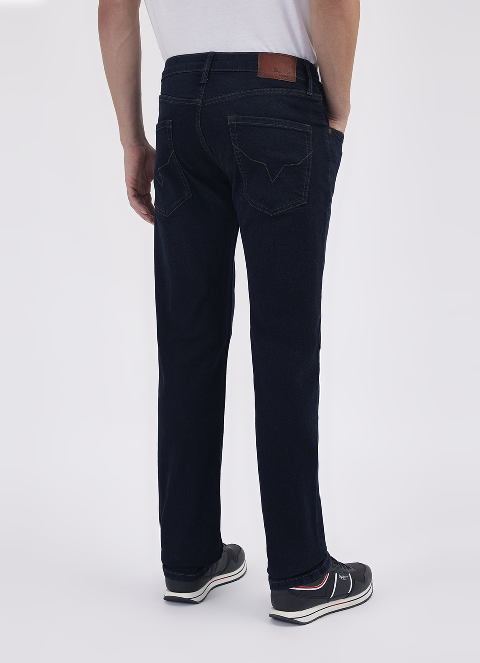 Men Blue Straight Fit Mid Rise Jeans, , large image number 3