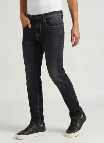 Chinox Black Mid Rise Skinny Fit Jeans