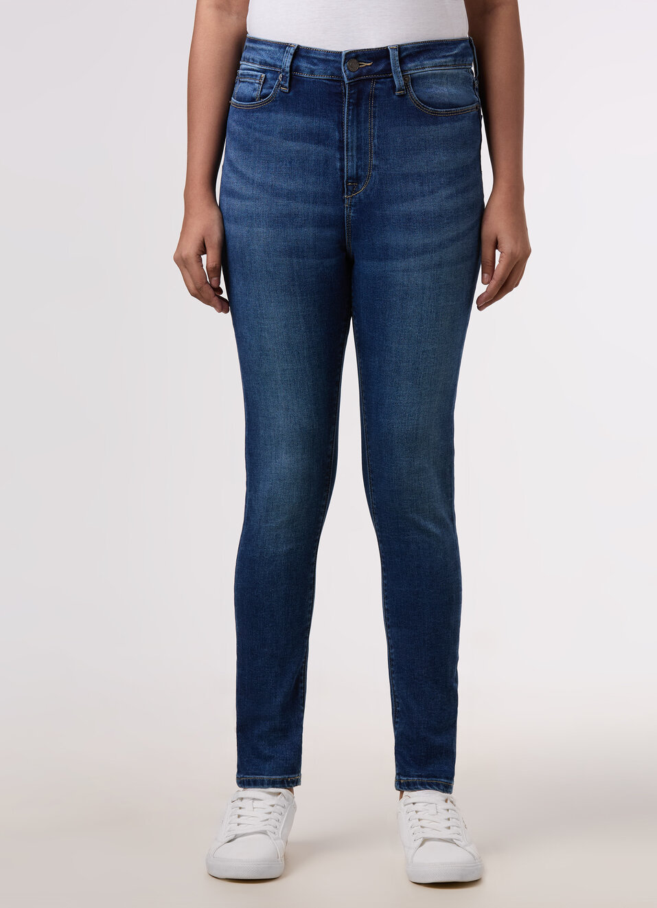 Women Blue High Rise Skinny Stretchable Jeans, , large image number 1