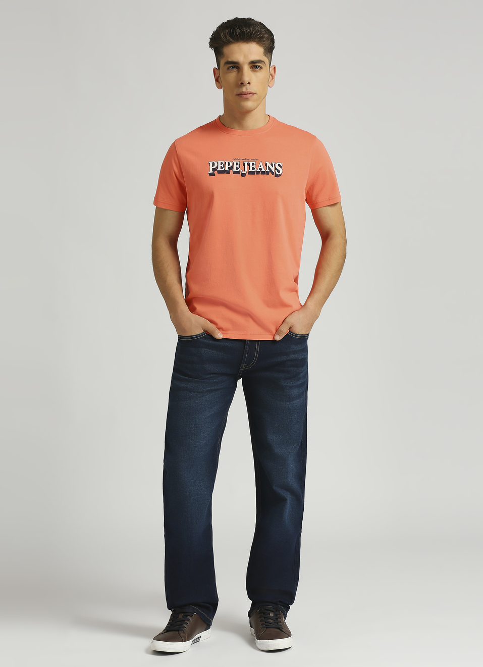 Orange Graphic Printed Short Sleeve T-shirt, , large image number 3