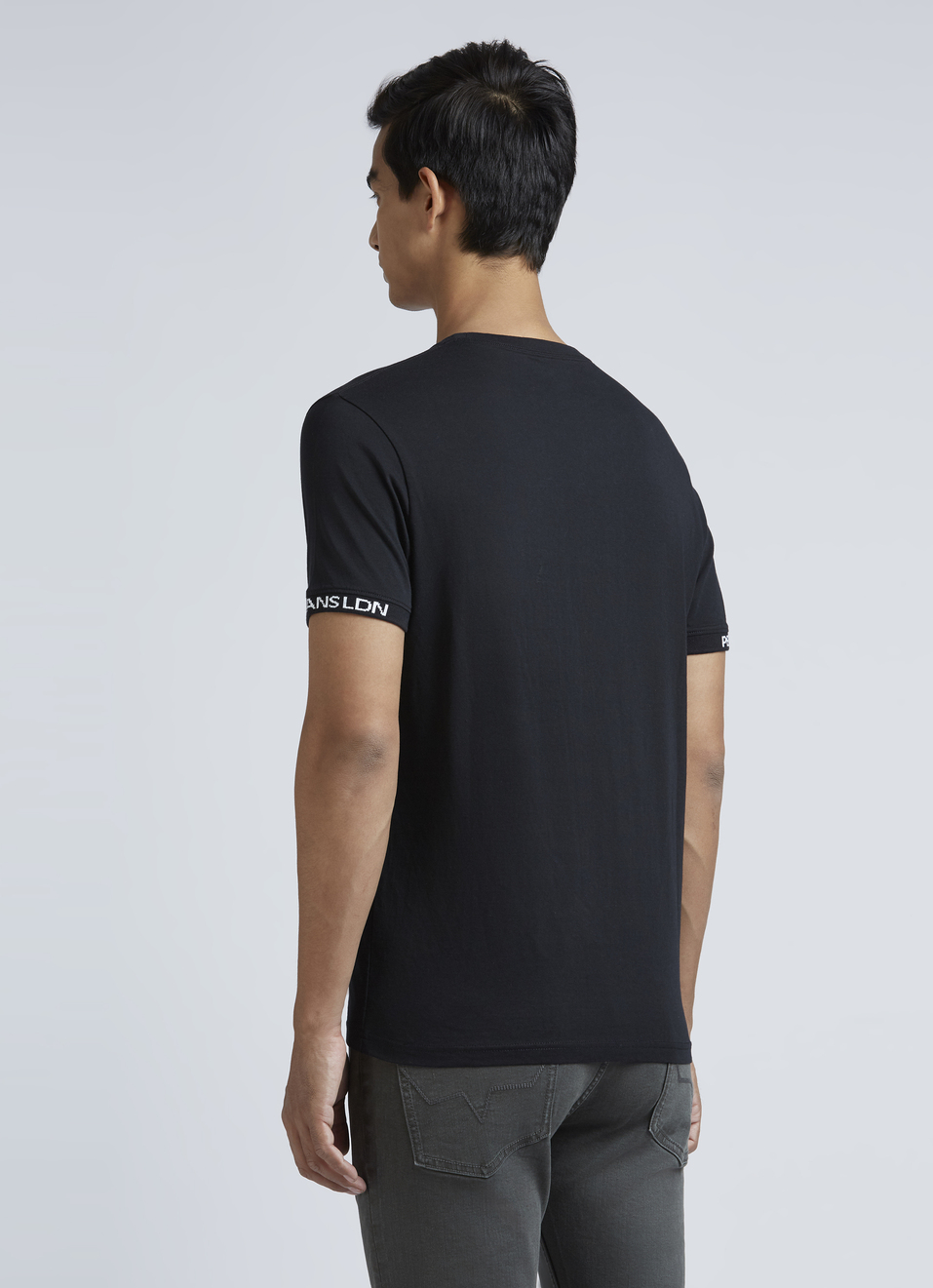 Black Photographic Print Short Sleeve T-shirt, , large image number 2